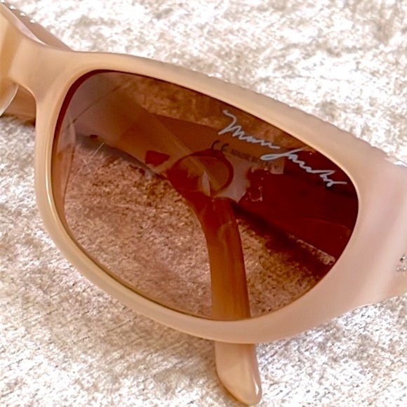 Marc Jacobs Floral Embellished Rhinestone Crystal Gradient Lens Pearl Sunglasses